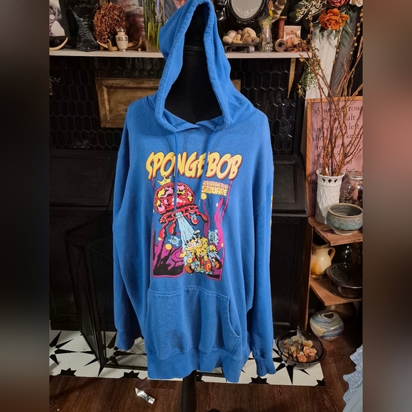 Nickelodeon Other - Sponge Bob Blue Hoodie Unisex Plus Size 2 XL